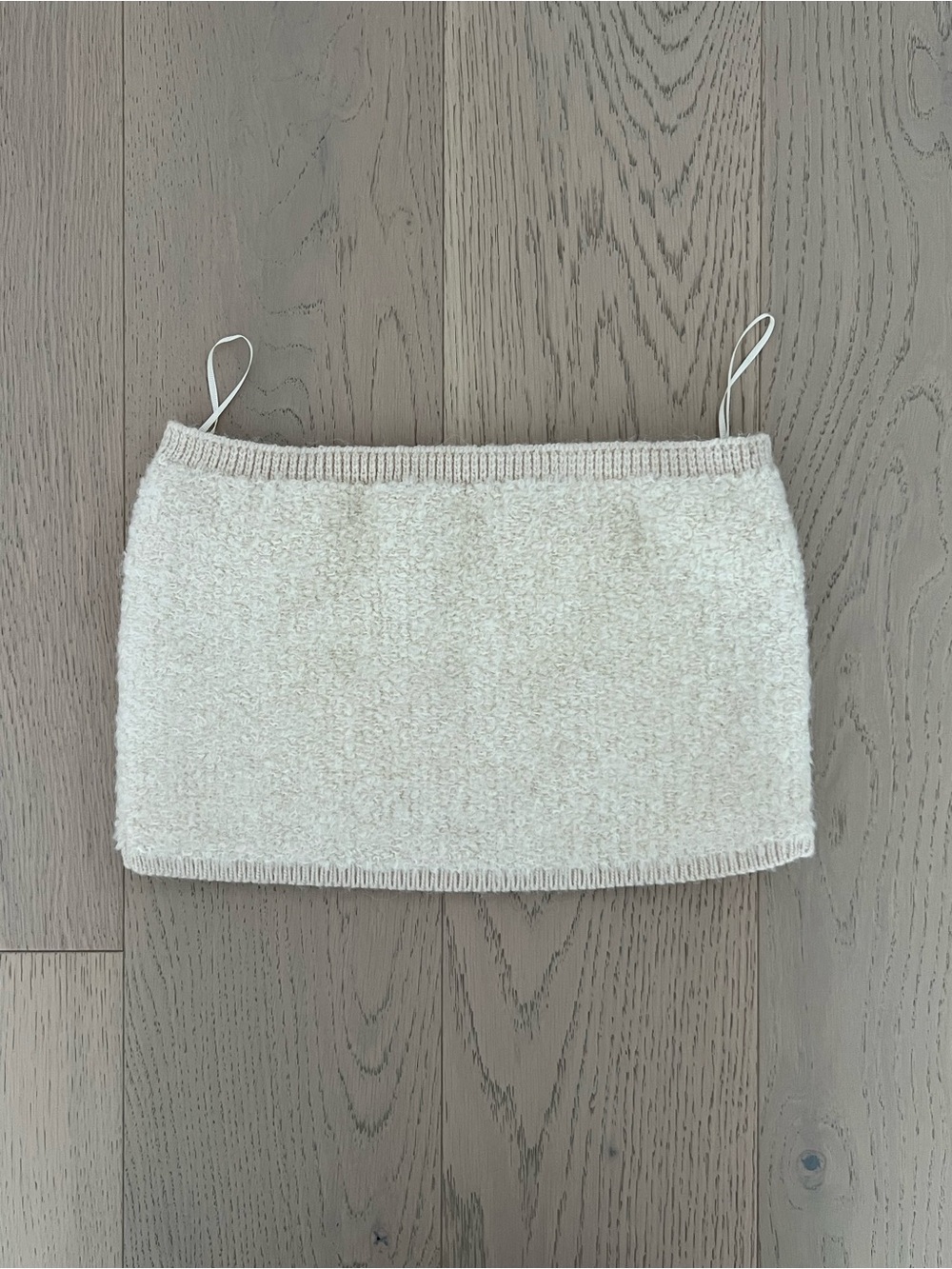 Zara Off-White Bouclé Mini Skirt